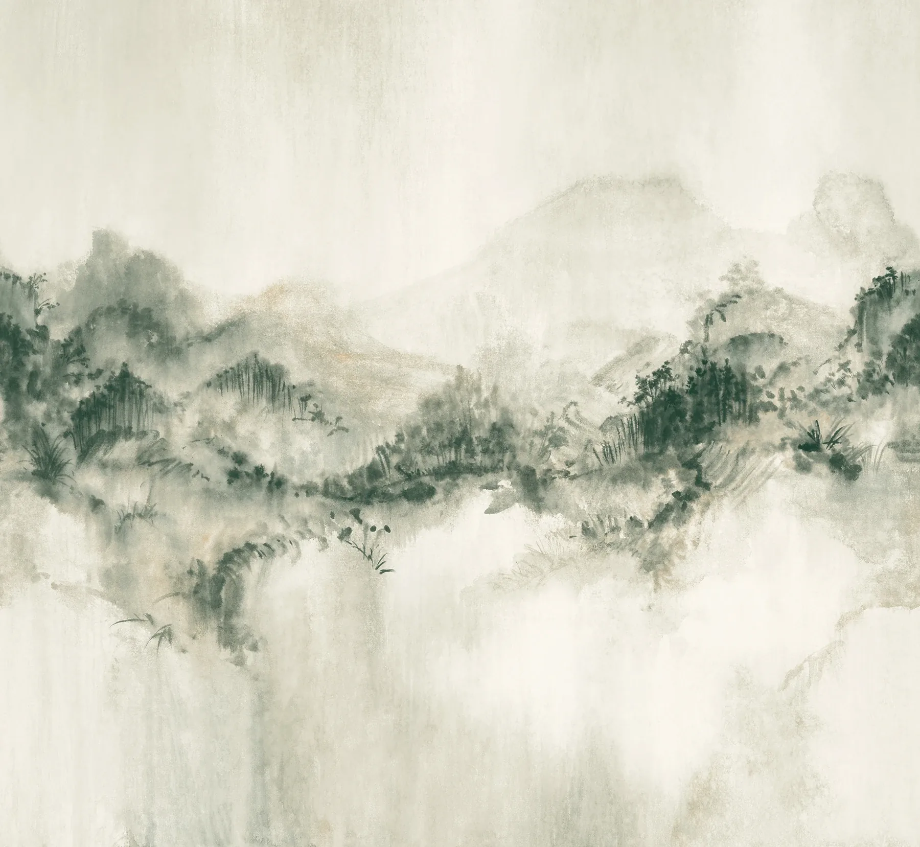 VR1521M | Mystic Overlook Green Wall Mural