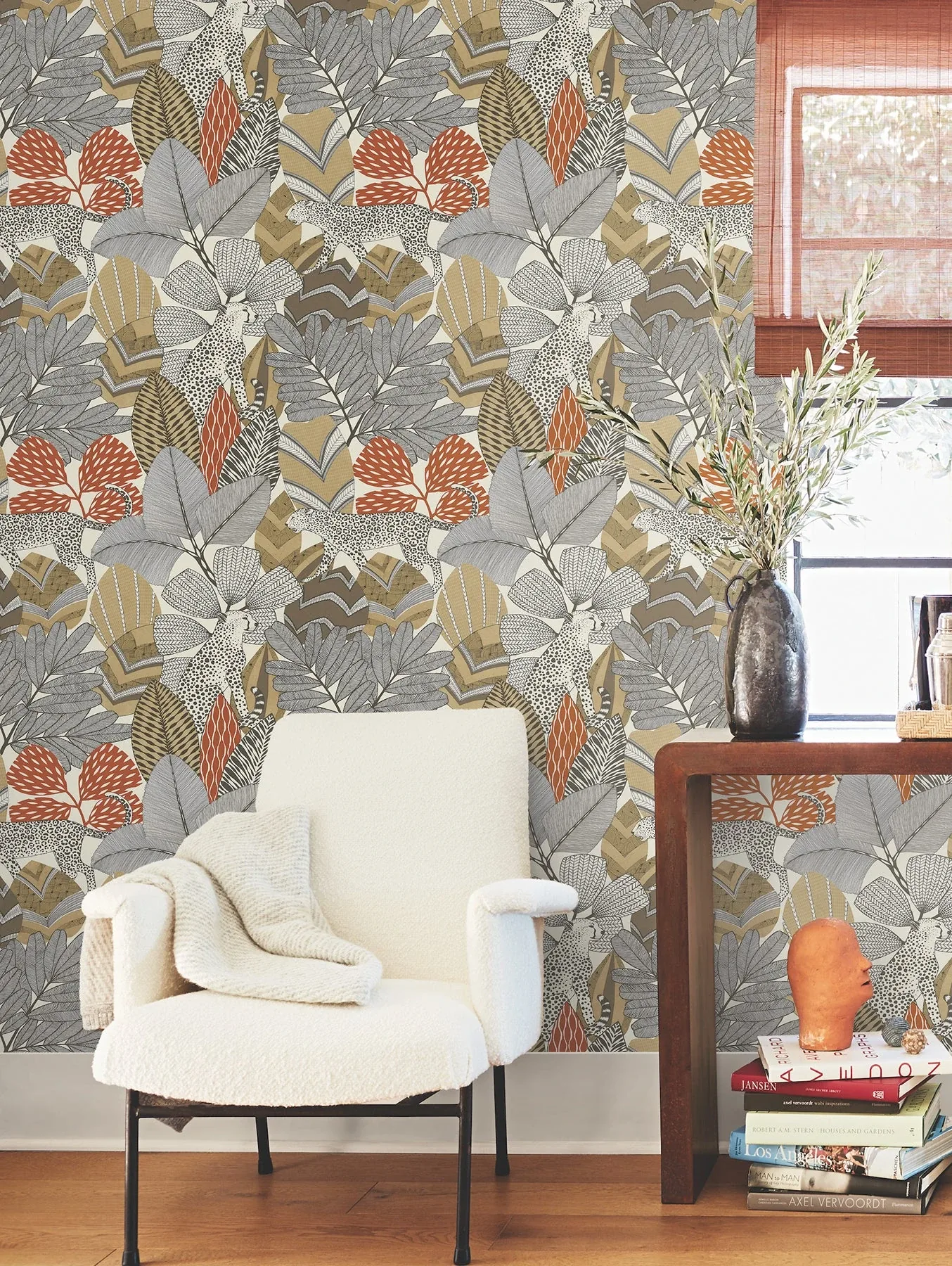 York Designer Series Namiri Ochre Wallpaper | Wallpaper Twins York Designer Series Namiri Ochre Wallpaper - SKU AB3111