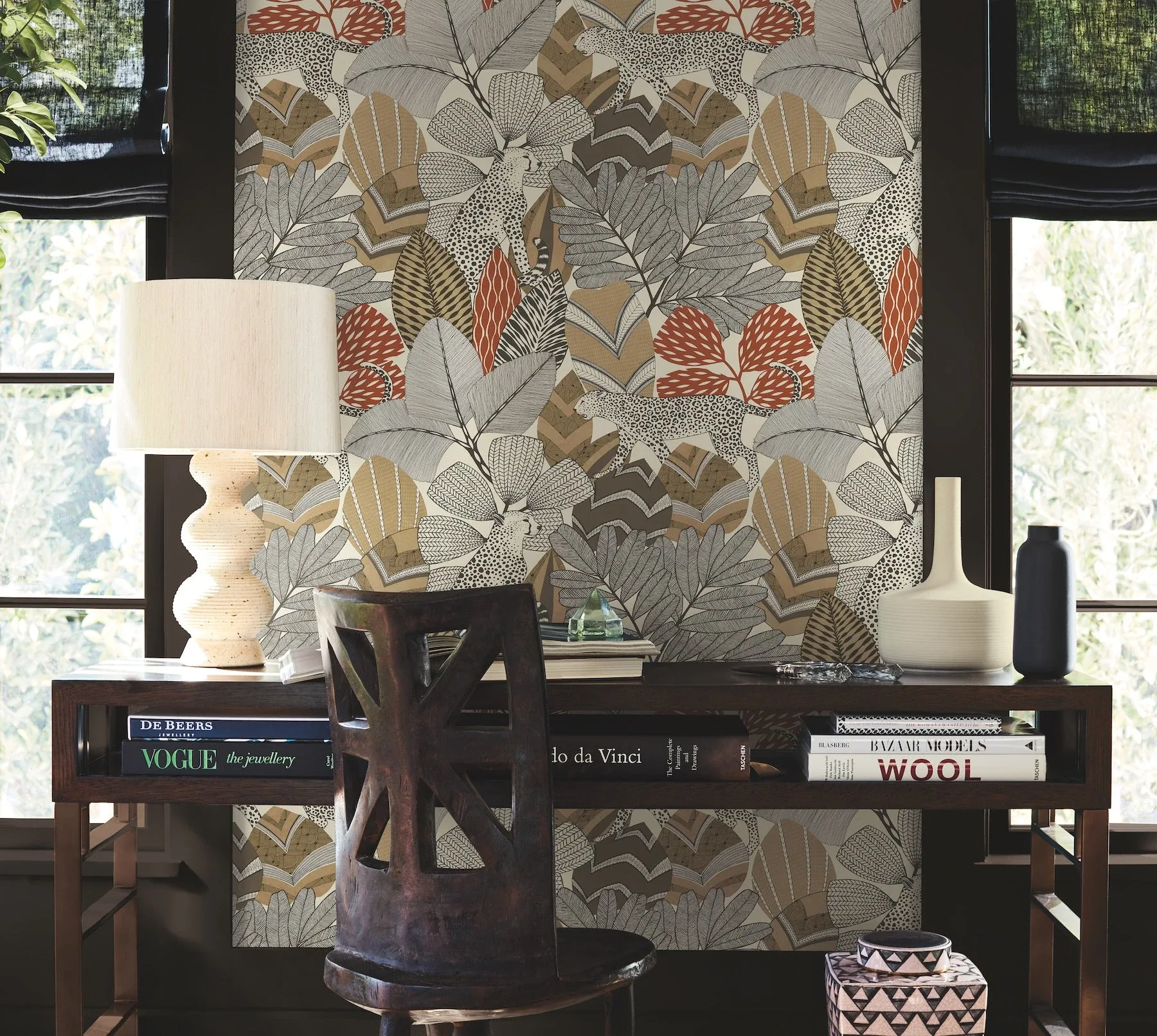 York Designer Series Namiri Ochre Wallpaper | Wallpaper Twins York Designer Series Namiri Ochre Wallpaper - SKU AB3111