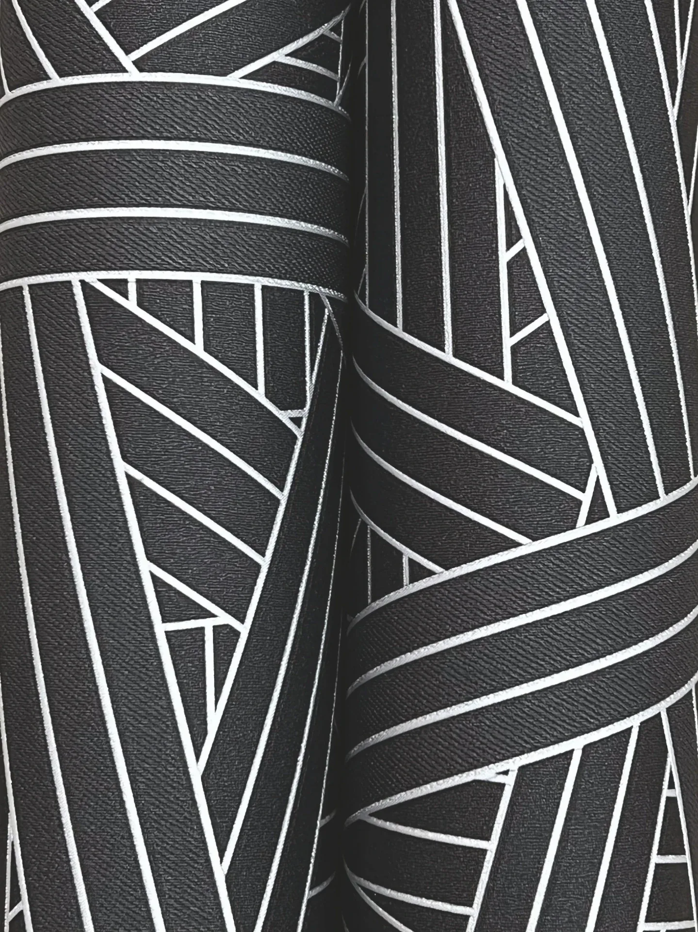 York Designer Series Nastri Black Wallpaper - SKU MI10564