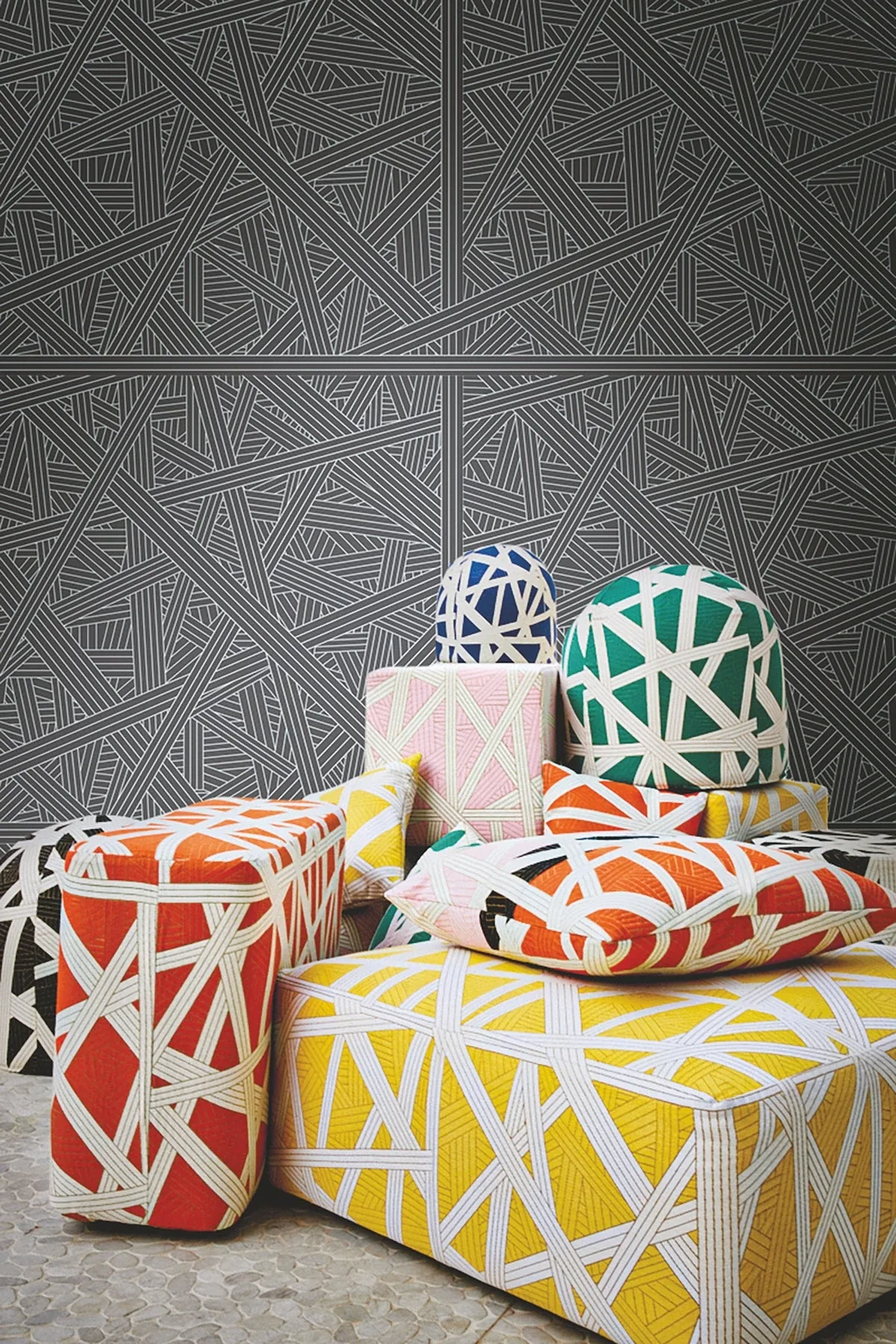 York Designer Series Nastri Black Wallpaper - SKU MI10564