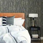 York Designer Series Native Leaves Black Wallpaper - SKU OG0580