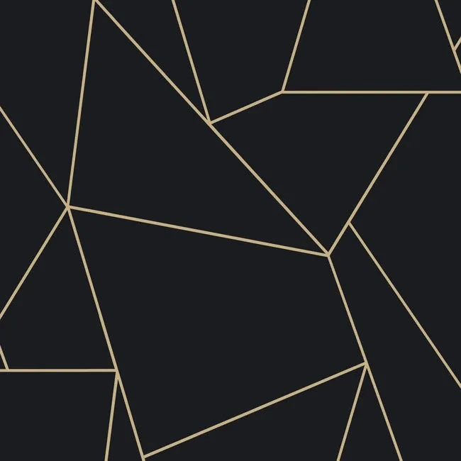 MD7181 | Nazca Black & Gold Wallpaper