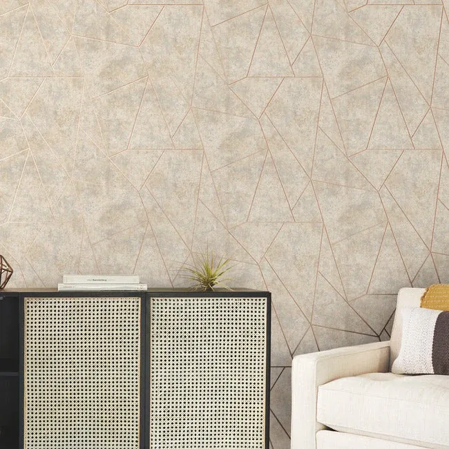 York Designer Series Nazca Neutral & Gold Wallpaper | Wallpaper Twins York Designer Series Nazca Neutral & Gold Wallpaper - SKU NW3504