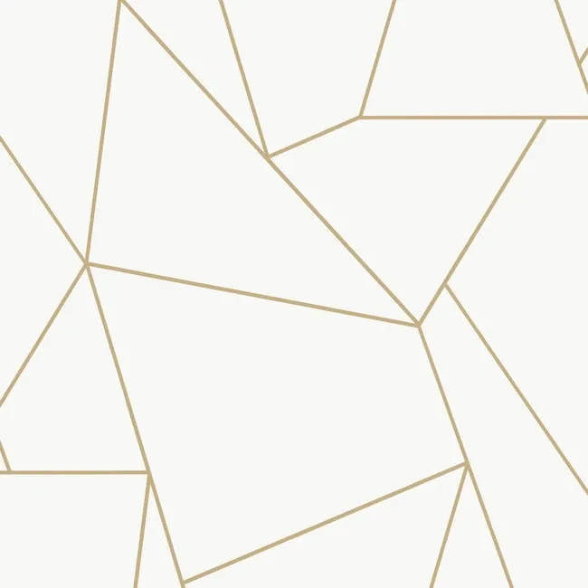 York Designer Series Nazca White & Gold Wallpaper - SKU MD7182