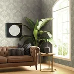 York Designer Series Nouveau Damask Beige Wallpaper - SKU CA1568