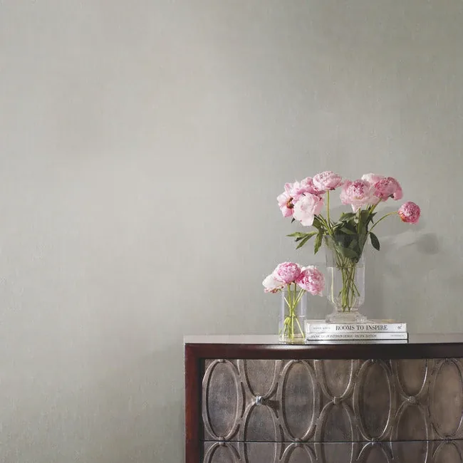 York Designer Series Oasis Silver Metallic Wallpaper - SKU DE9001
