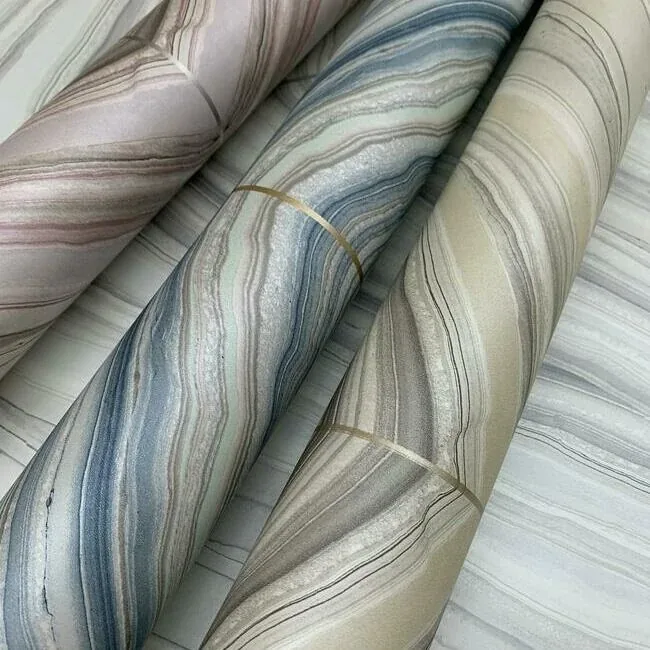 York Designer Series Onyx Strata Blue Wallpaper | Wallpaper Twins York Designer Series Onyx Strata Blue Wallpaper - SKU CI2412