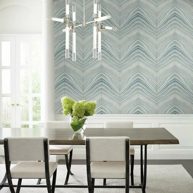 York Designer Series Onyx Strata Blue Wallpaper | Wallpaper Twins York Designer Series Onyx Strata Blue Wallpaper - SKU CI2412