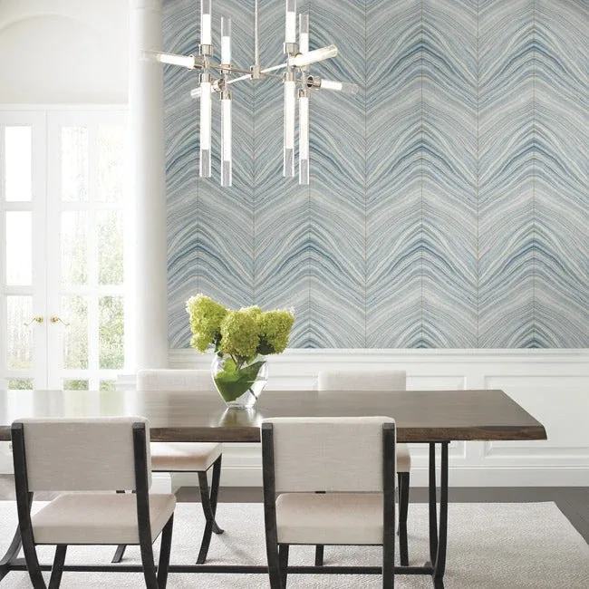 York Designer Series Onyx Strata Mist Blue Peel & Stick Wallpaper | Wallpaper Twins York Designer Series Onyx Strata Mist Blue Peel & Stick Wallpaper - SKU PSW1421RL