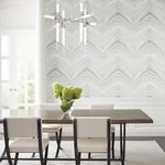 York Designer Series Onyx Strata Sheer Grey Peel & Stick Wallpaper - SKU PSW1422RL