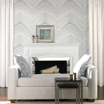 York Designer Series Onyx Strata Sheer Grey Peel & Stick Wallpaper - SKU PSW1422RL