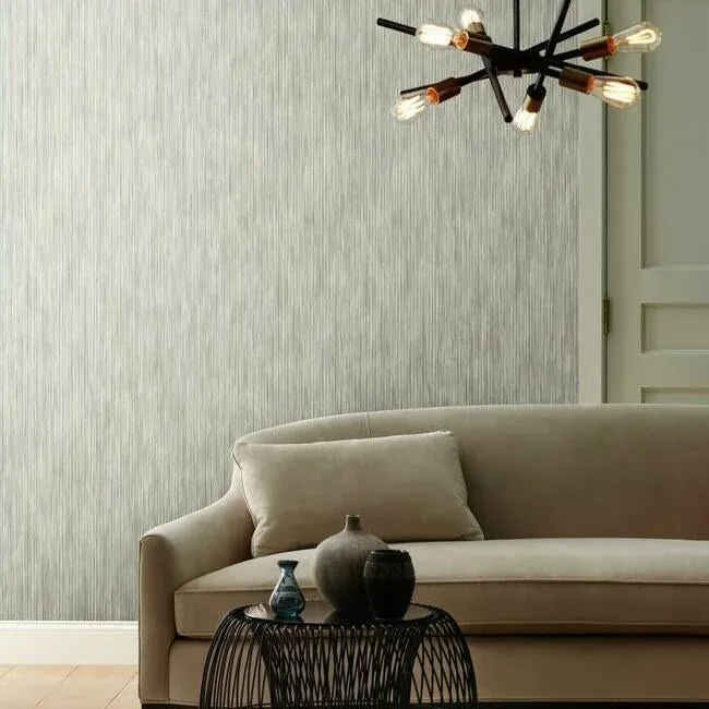 York Designer Series Opalescent Stria Cool Grey Wallpaper - SKU Y6231001