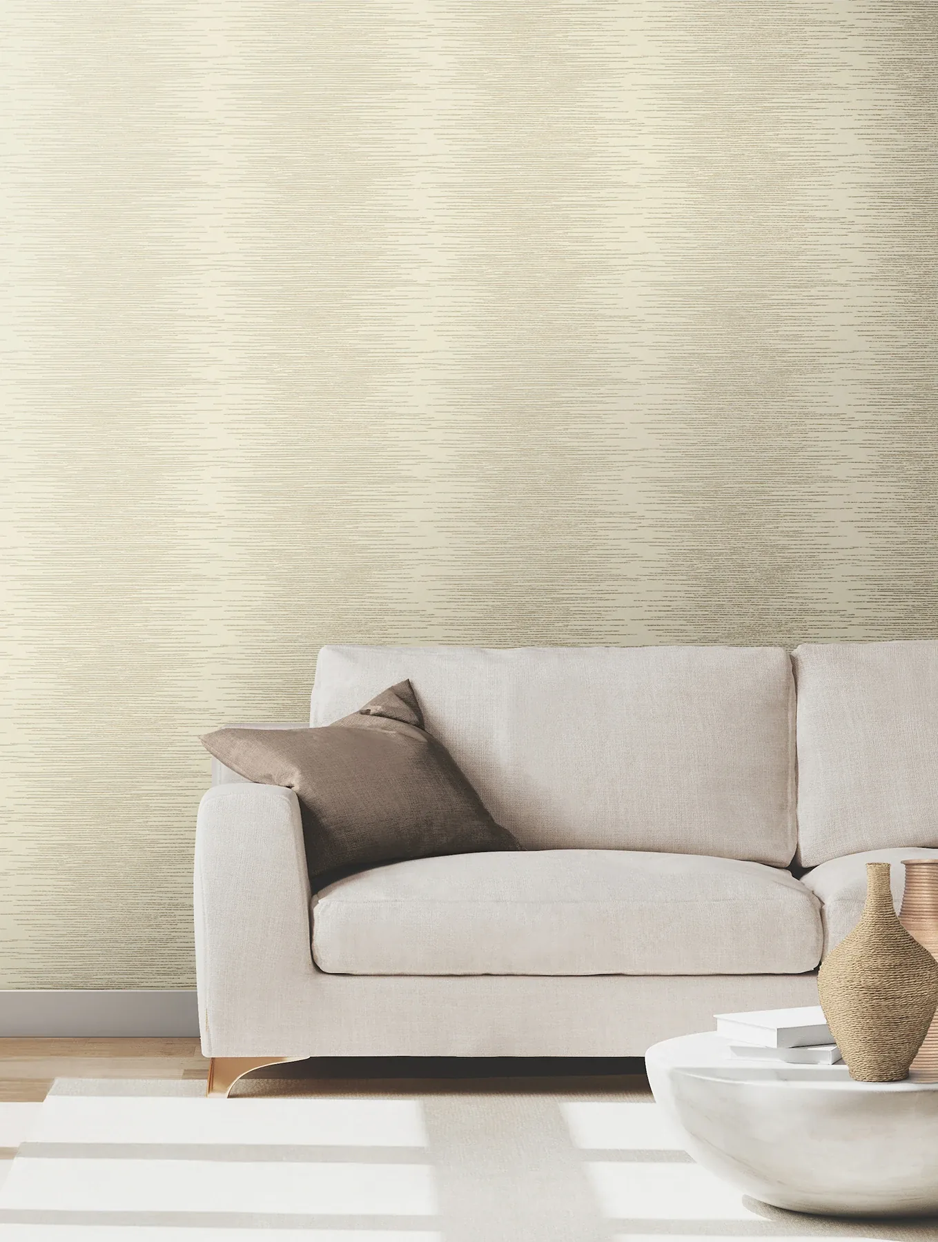 York Designer Series Operetta Cream Metallic Columns Wallpaper | Wallpaper Twins York Designer Series Operetta Cream Metallic Columns Wallpaper - SKU VR1501