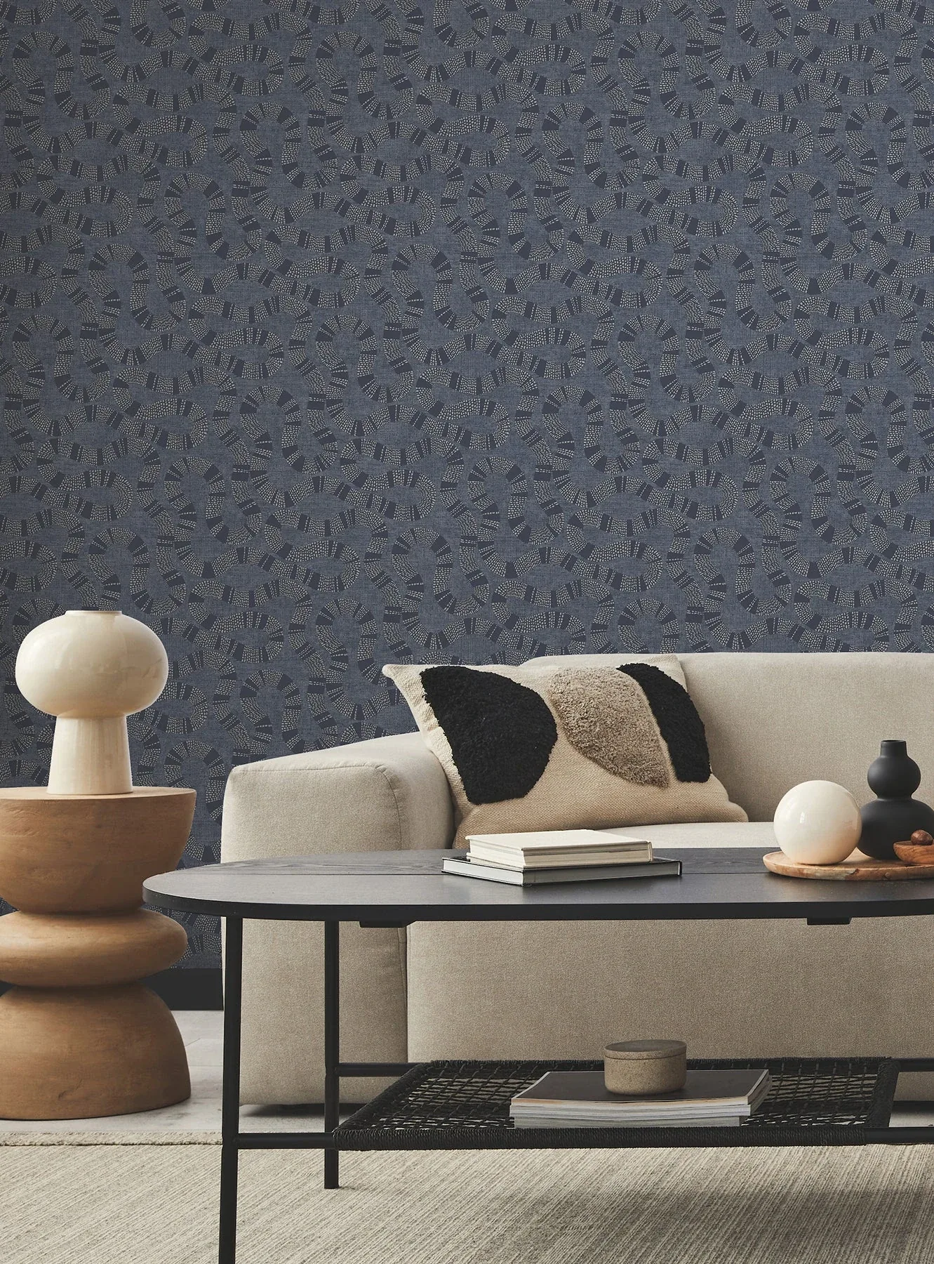 York Designer Series Ophidia Navy Wallpaper - SKU AB3002