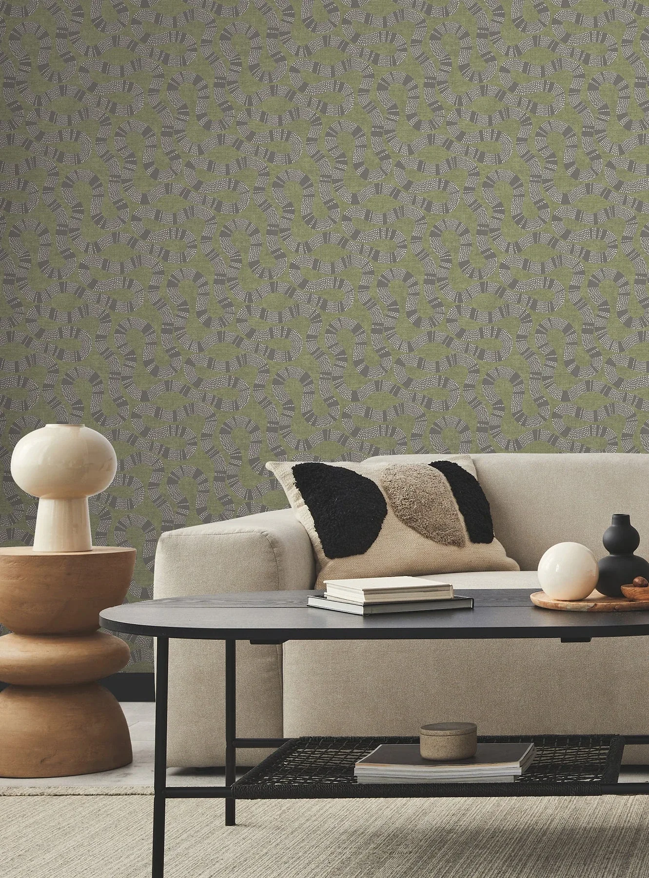York Designer Series Ophidia Olive Wallpaper - SKU AB3005
