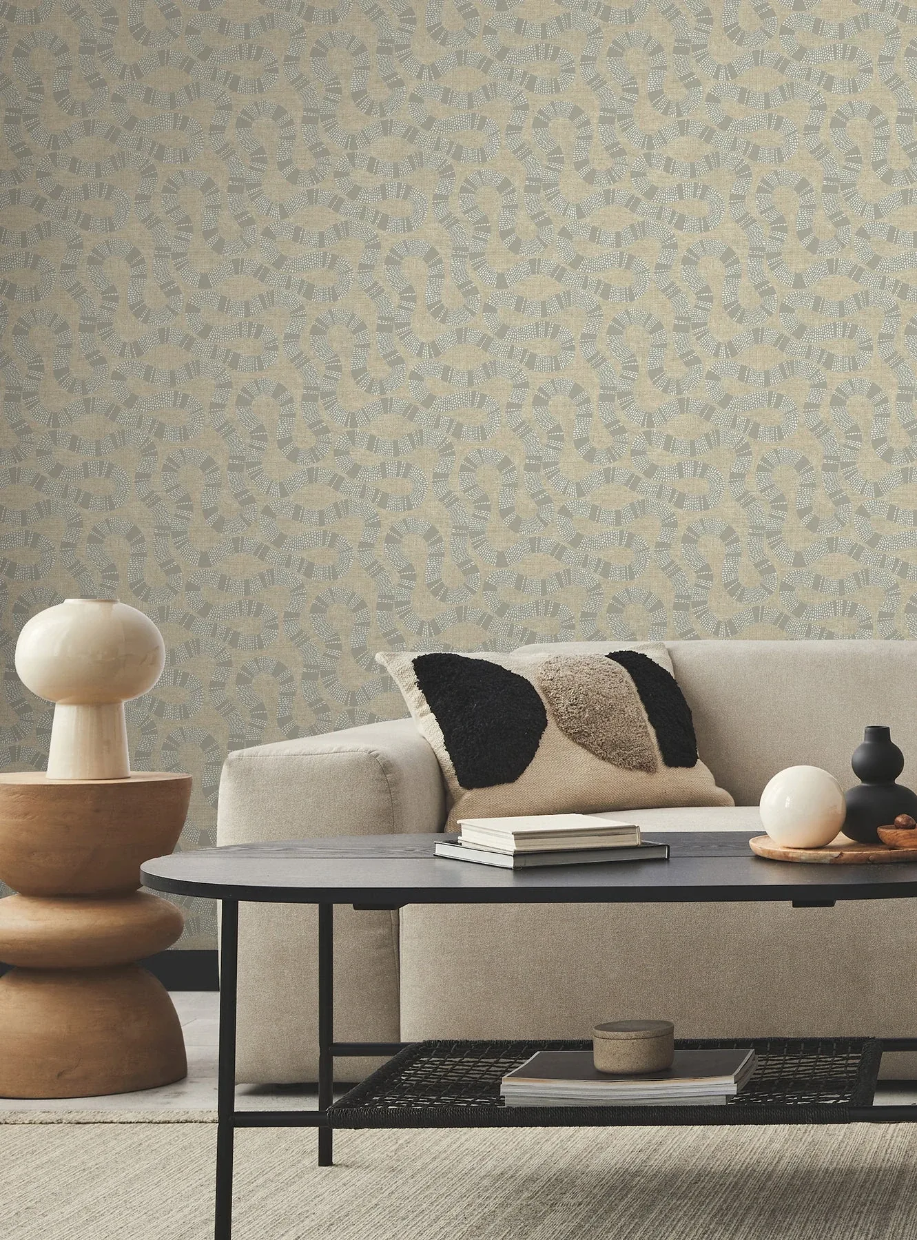 York Designer Series Ophidia Taupe Wallpaper - SKU AB3003