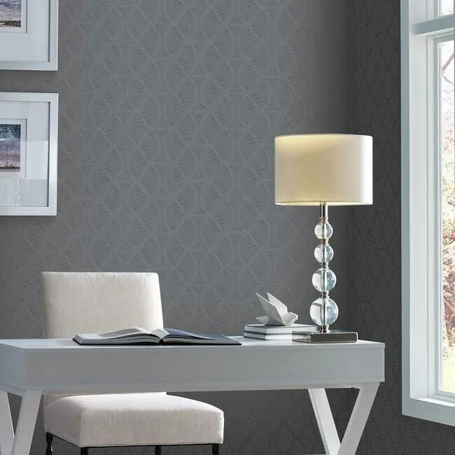 York Designer Series Opposites Attract Dark Grey Wallpaper - SKU CI2383