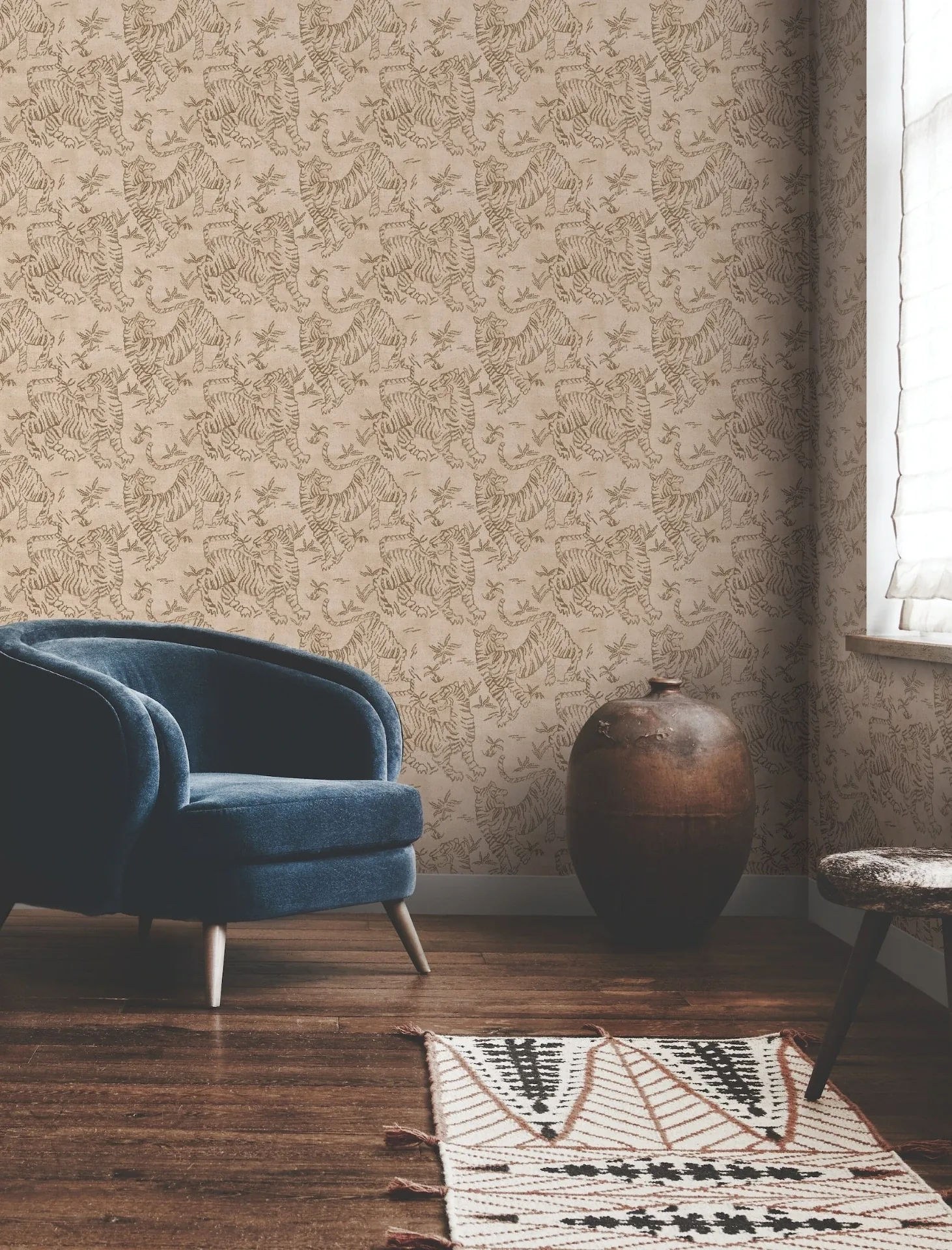 York Designer Series Orly Tigers Blush Wallpaper | Wallpaper Twins York Designer Series Orly Tigers Blush Wallpaper - SKU LM5334