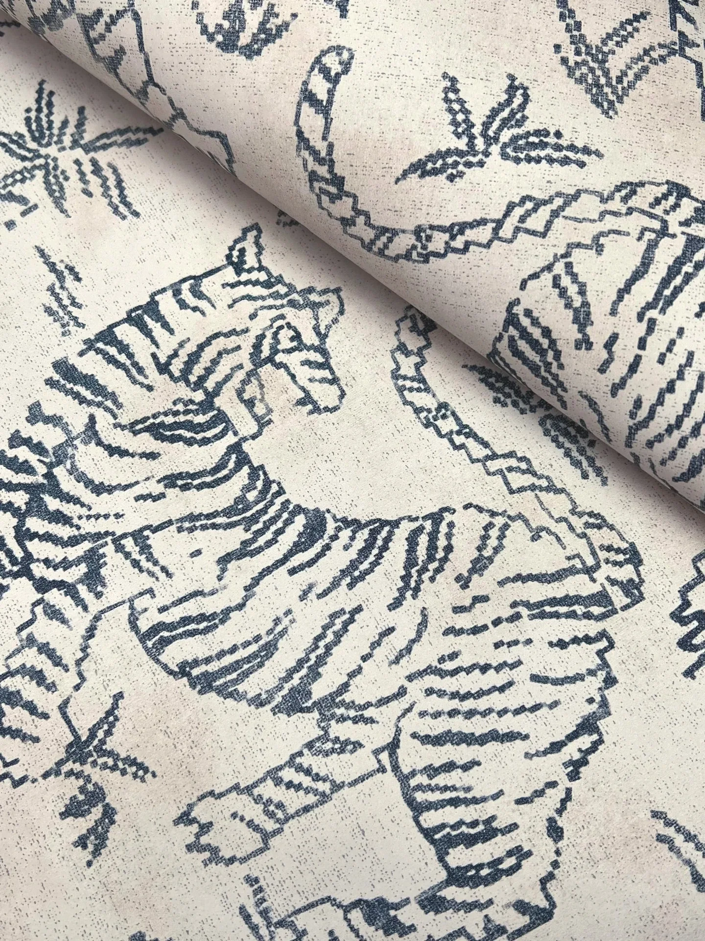 York Designer Series Orly Tigers Indigo Wallpaper - SKU LM5333