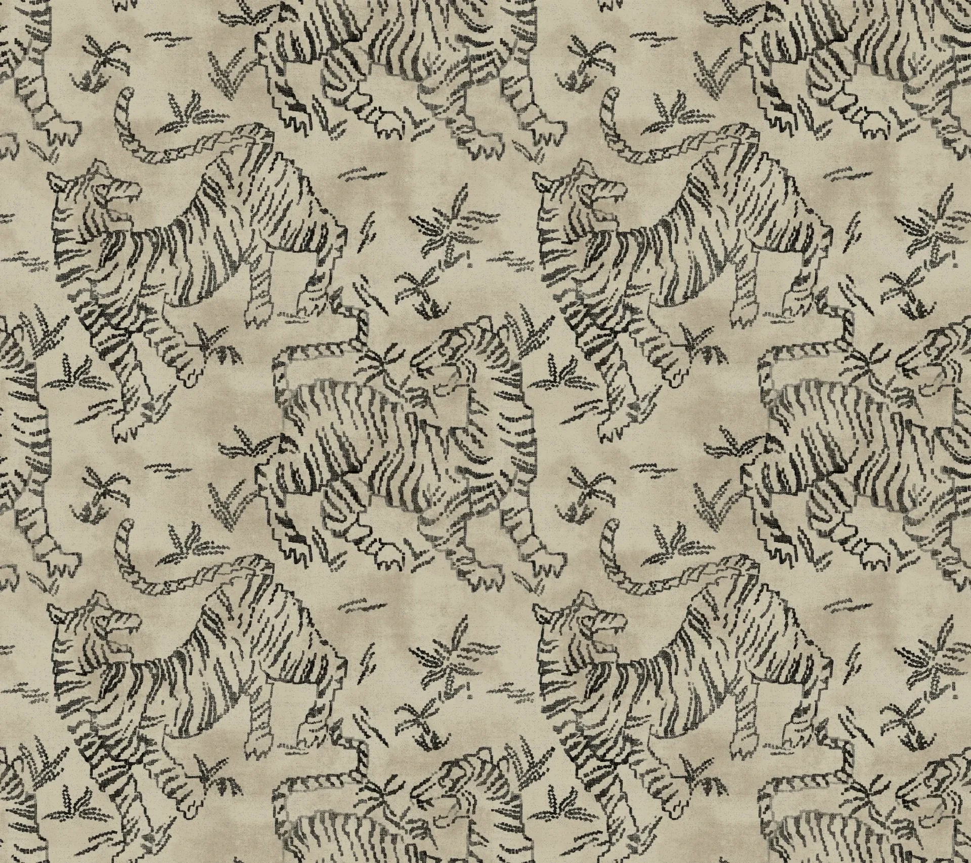 LM5332 | Orly Tigers Taupe Wallpaper