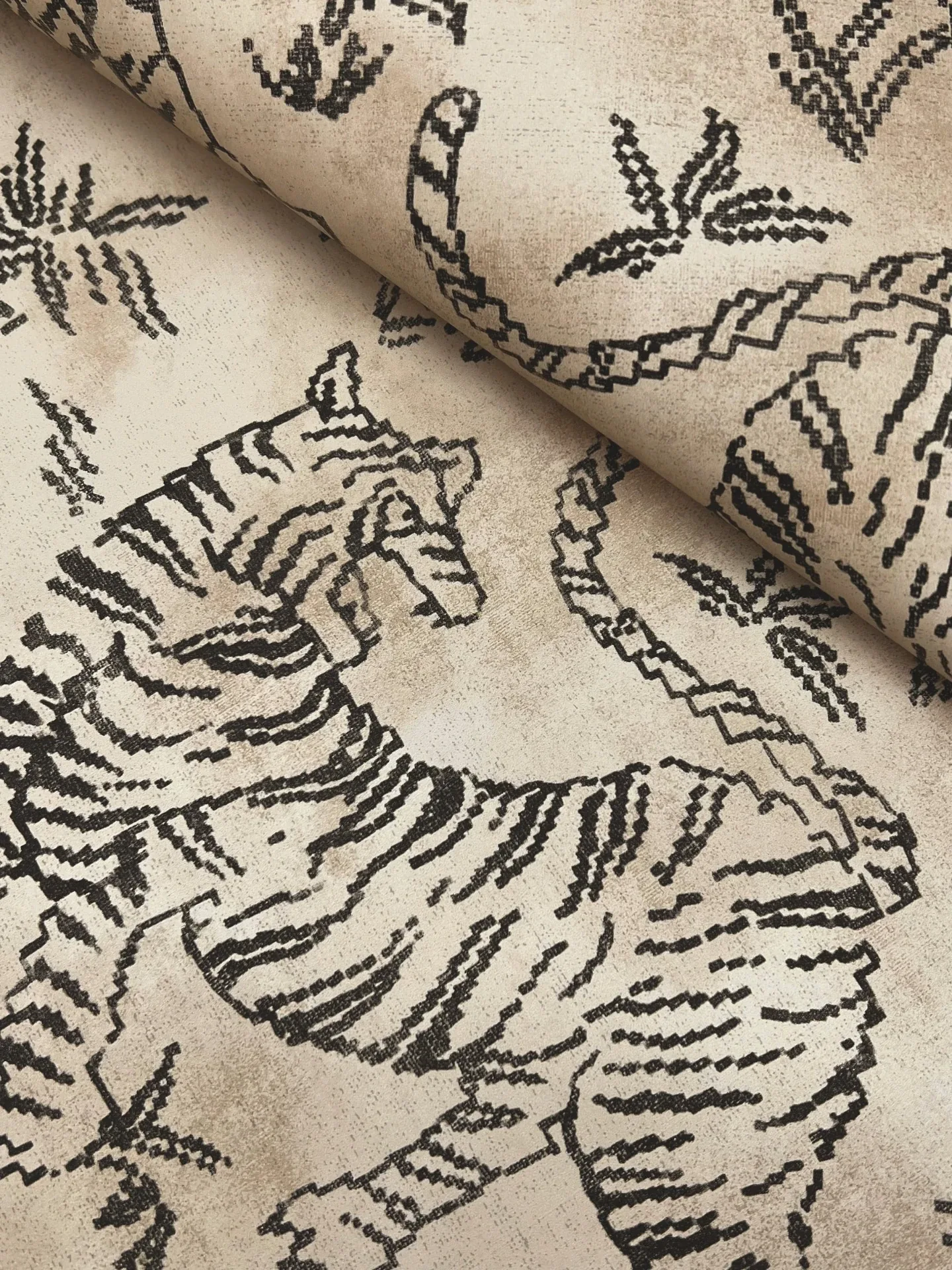 York Designer Series Orly Tigers Taupe Wallpaper - SKU LM5332