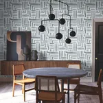 York Designer Series Painterly Labyrinth Aqua Wallpaper | Wallpaper Twins York Designer Series Painterly Labyrinth Aqua Wallpaper - SKU LM5364