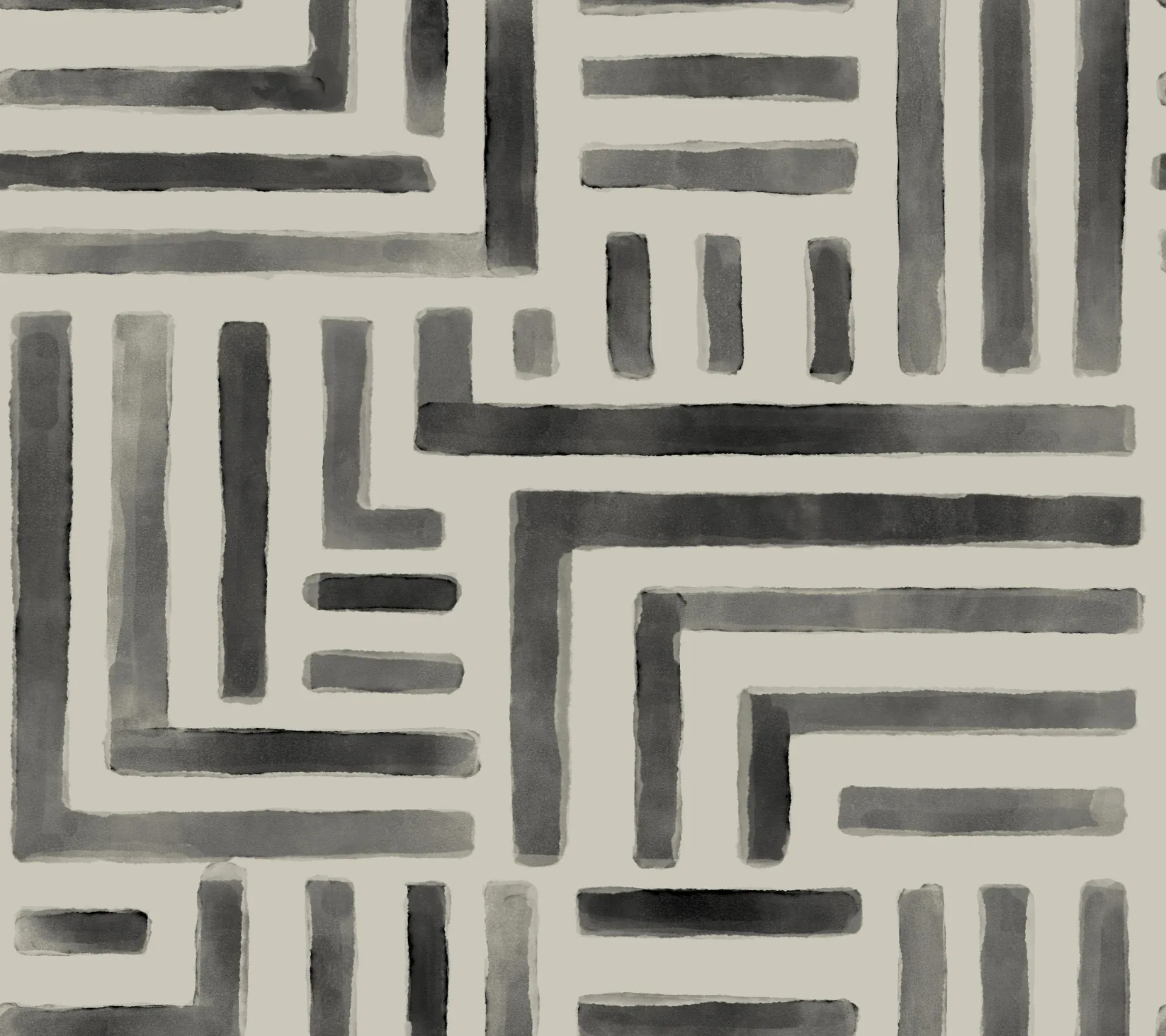LM5365 | Painterly Labyrinth Charcoal Wallpaper
