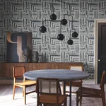 York Designer Series Painterly Labyrinth Navy Wallpaper | Wallpaper Twins York Designer Series Painterly Labyrinth Navy Wallpaper - SKU LM5361