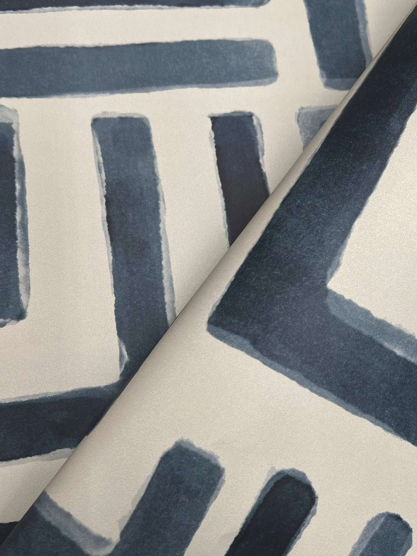 York Designer Series Painterly Labyrinth Navy Wallpaper | Wallpaper Twins York Designer Series Painterly Labyrinth Navy Wallpaper - SKU LM5361