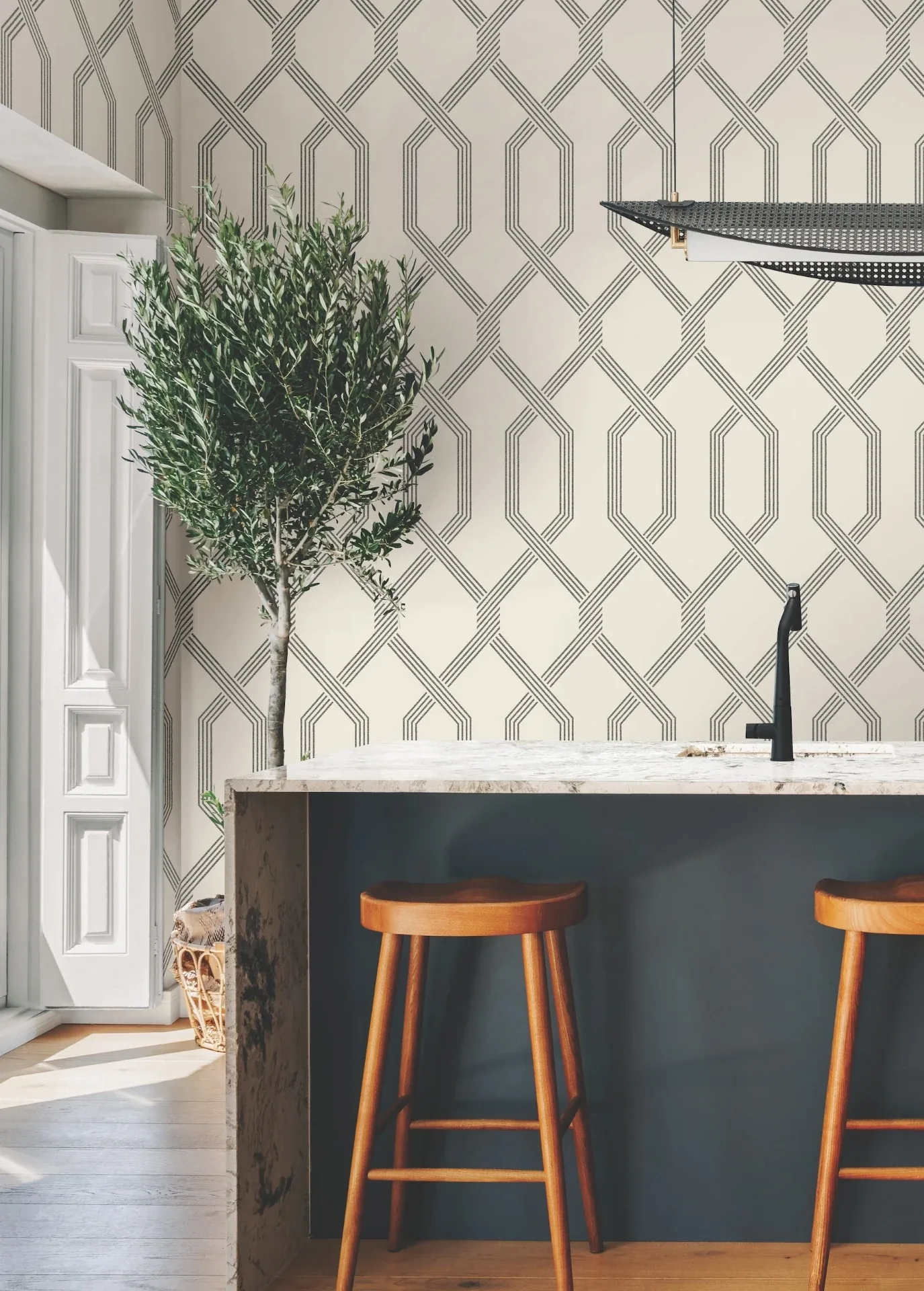 York Designer Series Palisade Black Wallpaper - SKU GT4552