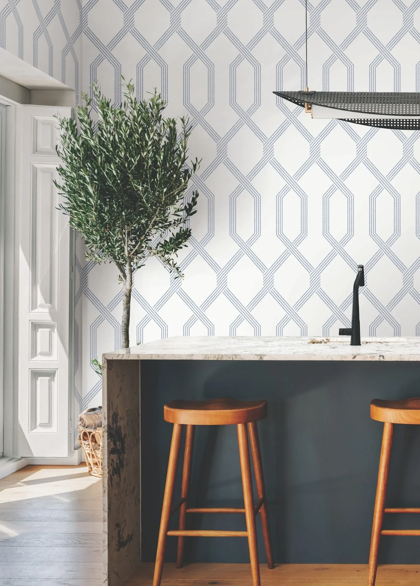 York Designer Series Palisade Blue Wallpaper - SKU GT4553