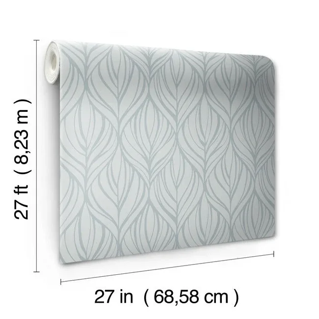 York Designer Series Palma Blue & Silver Wallpaper - SKU DT5083