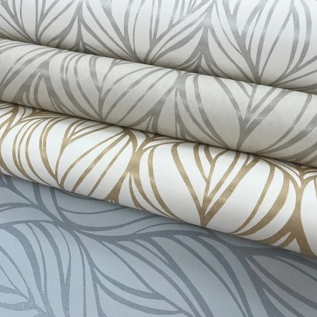 York Designer Series Palma Taupe & Silver Wallpaper | Wallpaper Twins York Designer Series Palma Taupe & Silver Wallpaper - SKU DT5082
