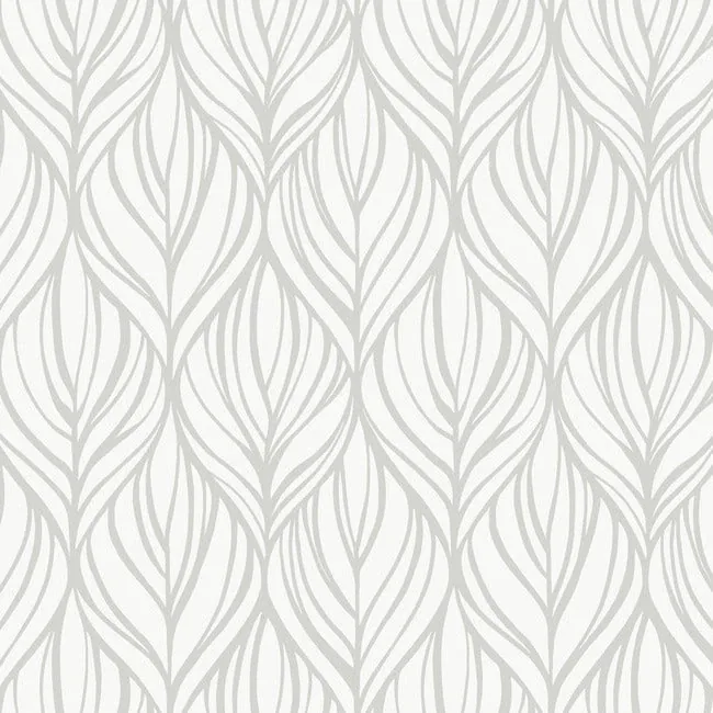 DT5084 | Palma White & Silver Wallpaper