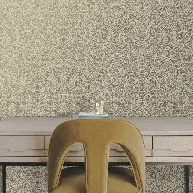 York Designer Series Paradise Brown Metallic Wallpaper - SKU CD4010