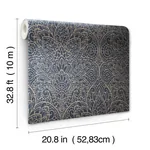 York Designer Series Paradise Navy & Gold Wallpaper - SKU DT5013