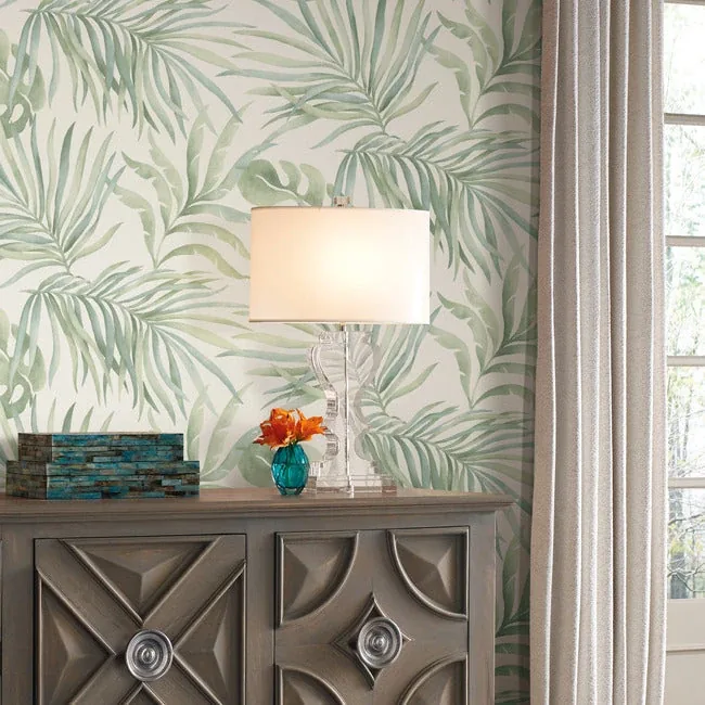 York Designer Series Paradise Palm Aloe Peel & Stick Wallpaper - SKU PSW1413RL