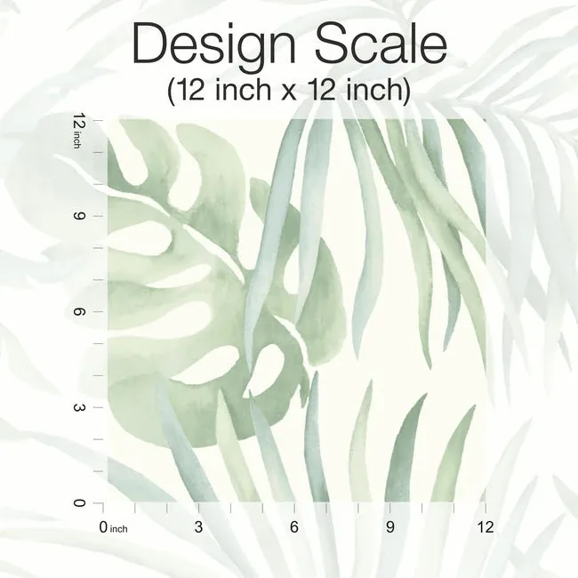 York Designer Series Paradise Palm Aloe Peel & Stick Wallpaper - SKU PSW1413RL