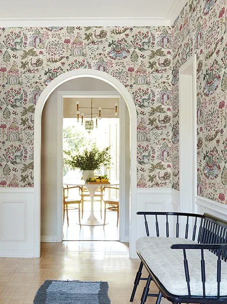 York Designer Series Parc Merlot Garden Dreams Wallpaper | Wallpaper Twins York Designer Series Parc Merlot Garden Dreams Wallpaper - SKU VP1403