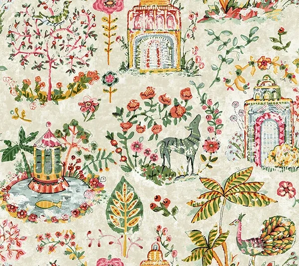 VP1401 | Parc Multicolor Garden Dreams Wallpaper