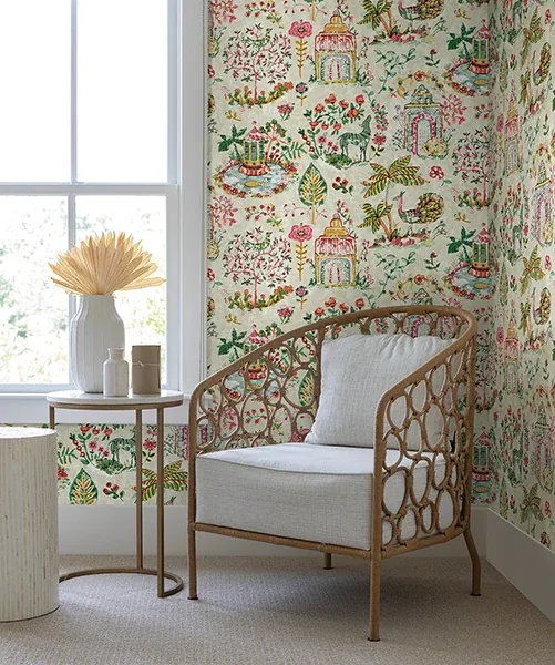 York Designer Series Parc Multicolor Garden Dreams Wallpaper - SKU VP1401