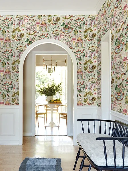 York Designer Series Parc Multicolor Garden Dreams Wallpaper - SKU VP1401