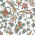 York Designer Series Parterre Coral Jacobean Wallpaper - SKU VP1316