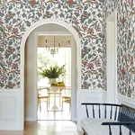 York Designer Series Parterre Coral Jacobean Wallpaper - SKU VP1316