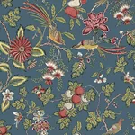 York Designer Series Parterre Indigo Jacobean Wallpaper - SKU VP1311