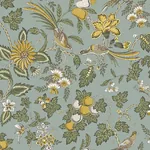 York Designer Series Parterre Light Blue Jacobean Wallpaper - SKU VP1315