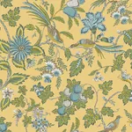 York Designer Series Parterre Light Yellow Jacobean Wallpaper - SKU VP1313