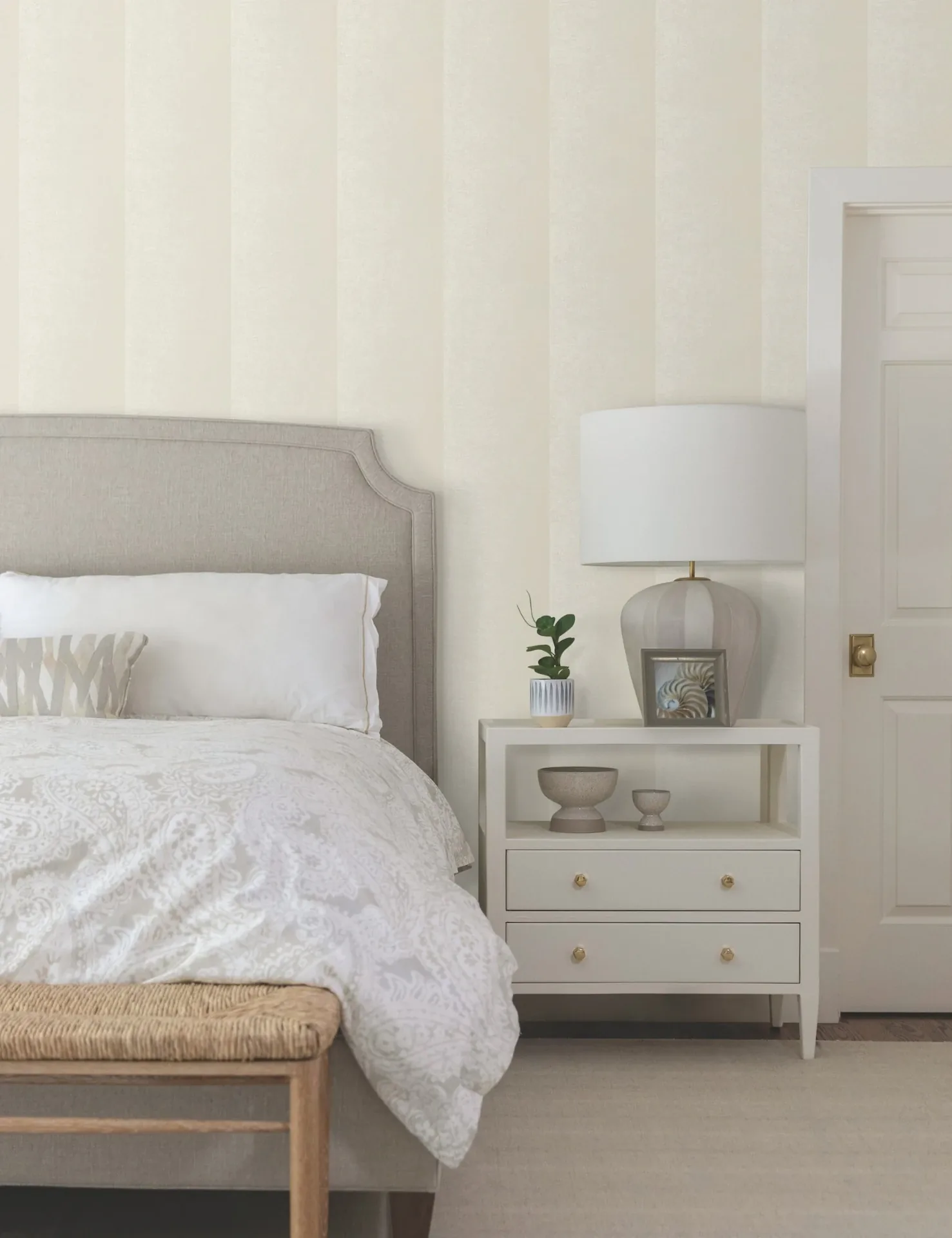 York Designer Series Particle Beige Stripe Wallpaper | Wallpaper Twins York Designer Series Particle Beige Stripe Wallpaper - SKU NT6162