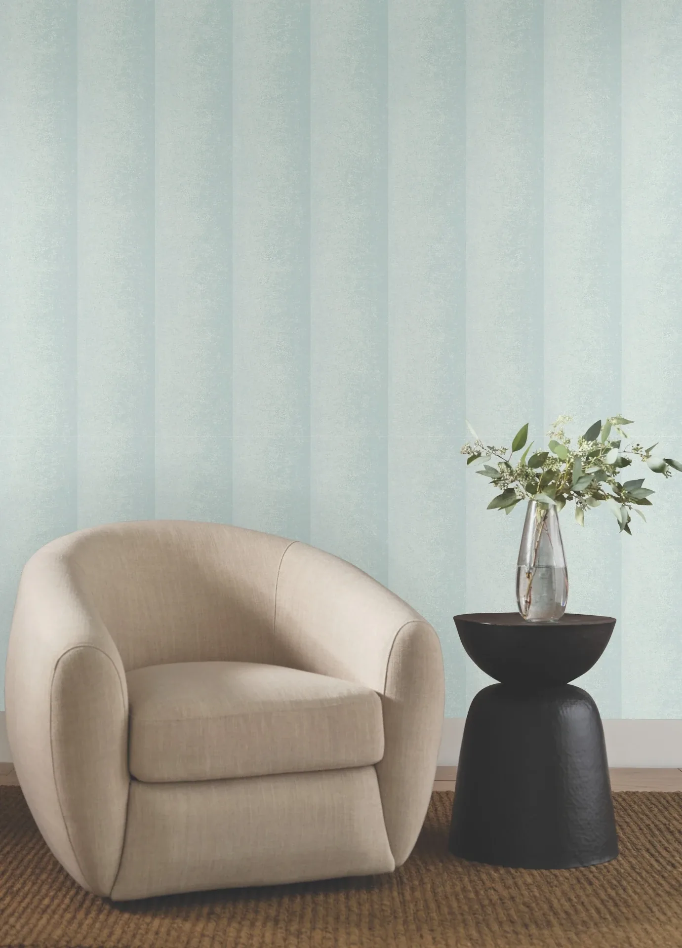 York Designer Series Particle Blue Stripe Wallpaper | Wallpaper Twins York Designer Series Particle Blue Stripe Wallpaper - SKU NT6164